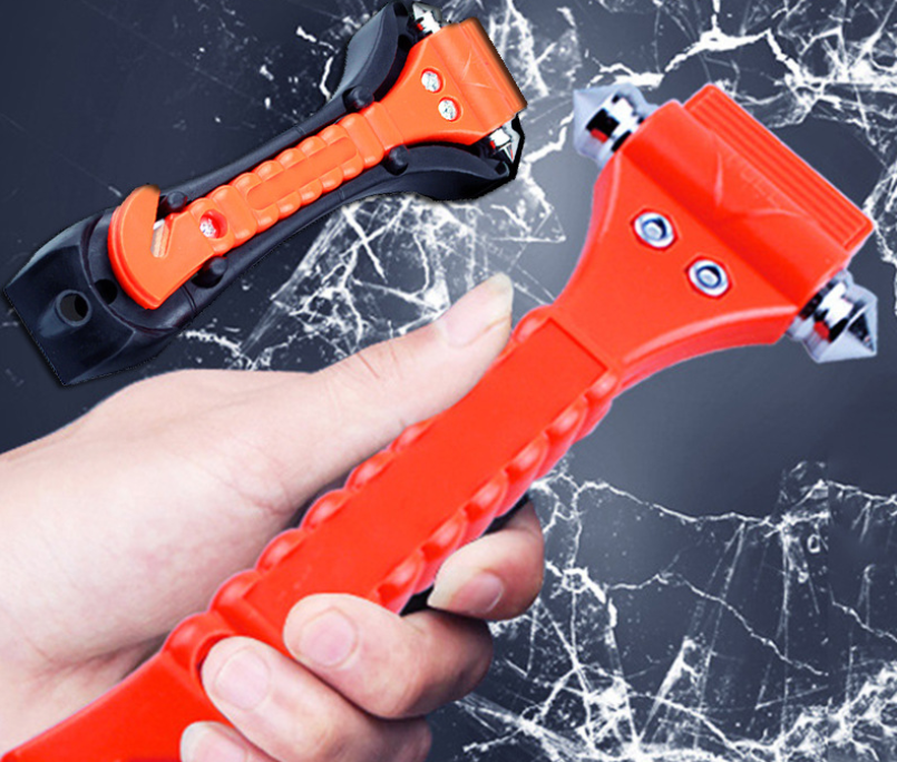 Emergency Escape Hammer with Seatbelt Cutter