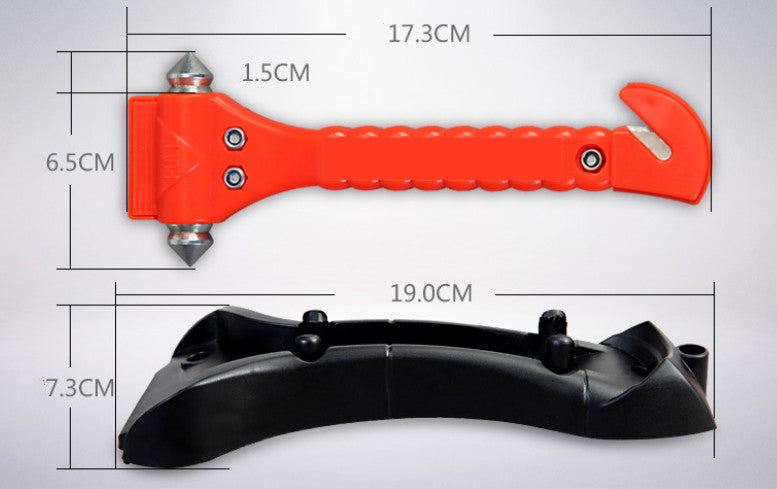 Emergency Escape Hammer with Seatbelt Cutter